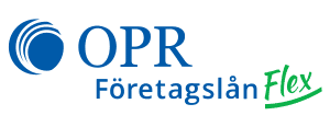 Logo that leads to the opr.se/foretagskredit page.